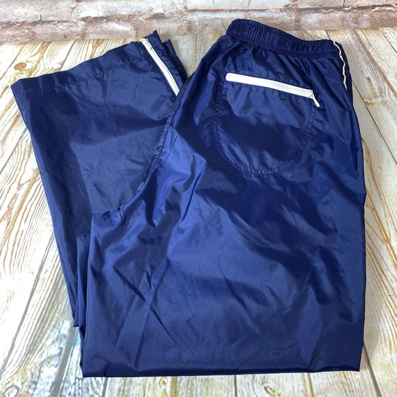Nike Pants - Vintage Nike Womens Size Medium 8-10 Blue White Track Pants Pockets Gym Athletic